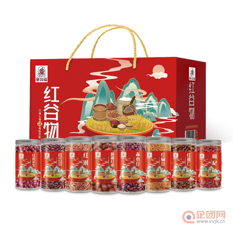 塞翁福 红谷物杂粮礼盒--233型 （2168克）亲戚过年礼品送礼春节年货礼盒杂粮大礼包
