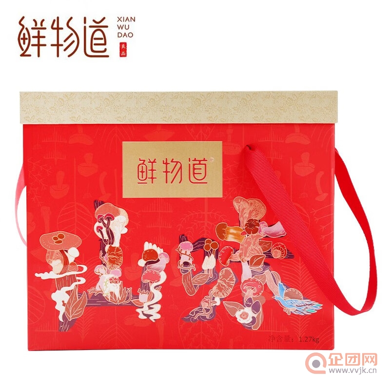 鲜物道山珍礼盒山味悦礼1270g干货菌菇礼品春节大礼包 企业团购员工福利礼盒